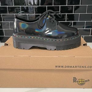 Dr. Martens 1461 Quad Black Rainbow (Platform)